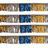 Gold/Silver/Blue Starburst String Pennants