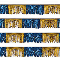 Blue/Gold Starburst String Pennants