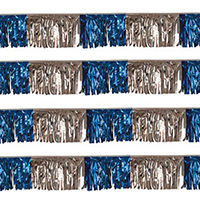 Blue /Silver Starburst String Pennants
