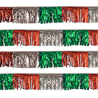 Red/Silver/Green Starburst String Pennants