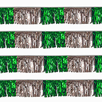 Green/Silver Starburst String Pennants
