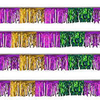 Purple/Gold/Green Starburst String Pennants