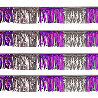 Purple/Silver Starburst String Pennants