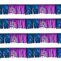Purple/Blue Starburst String Pennants