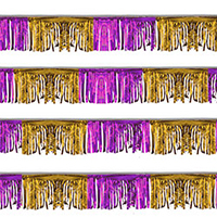 Purple/Gold Starburst String Pennants