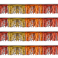 Gold Orange Red Starburst String Pennants