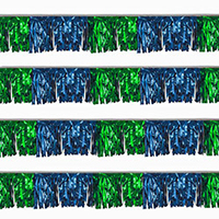 Blue and Green Starburst String Pennants