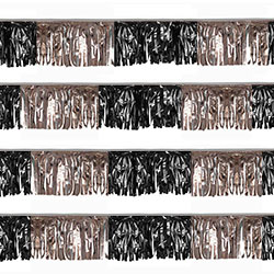 Black and Silver Starburst String Pennants, FBPP0000009734