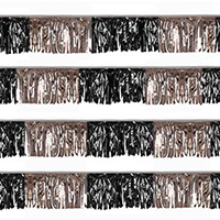 Black and Silver Starburst String Pennants