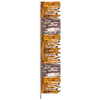 Gold, Silver, Gold Starburst Wiggler Pennants
