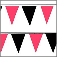 String Pennant Flags with Pinks