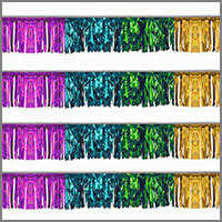 Assorted Color String Pennants with Purple