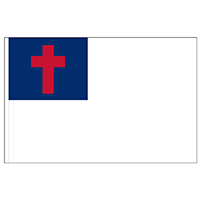 Christian Flag with Pole Hem, RCHRI35PH