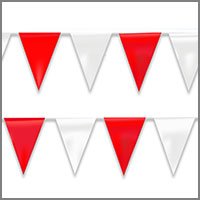 String Pennant Flags with Reds