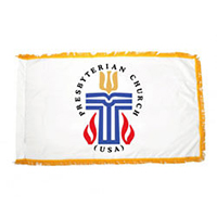 Presbyterian Flag Fringed with Pole Hem