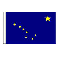 Alaska Flag with Pole Hem