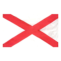 Alabama Flag with Pole Hem