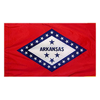 Arkansas Flag with Pole Hem