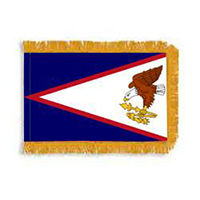 American Samoa Flag Fringed with Pole Hem (U.S. Territory)