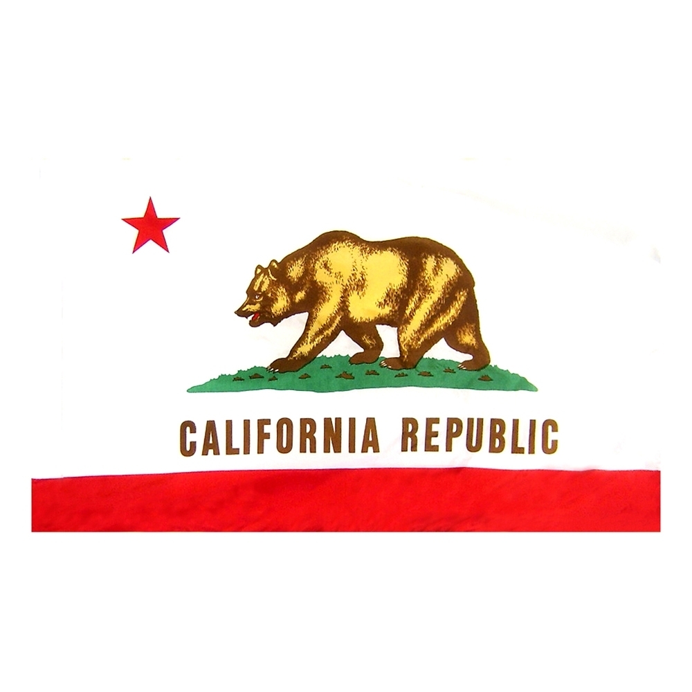 California Flag with Pole Hem