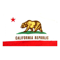 California Flag with Pole Hem, SCA46PH