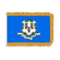 Connecticut Fringed Flag with Pole Hem, SCT35PHF