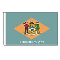 Delaware Flag with Pole Hem