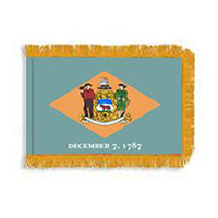 Delaware Fringed Flag with Pole Hem