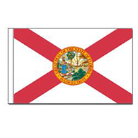 Florida Flag with Pole Hem