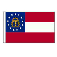 Georgia Flag with Pole Hem