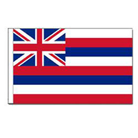 Hawaii Flag with Pole Hem