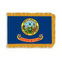 Idaho Fringed Flag with Pole Hem