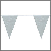 Solid Color Gray or Silver String Pennants