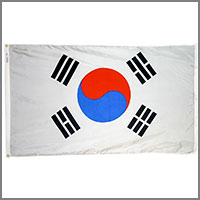 South Korea Flags