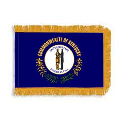 Kentucky Fringed Flag with Pole Hem, FBPP0000010818