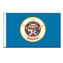 Minnesota Flag with Pole Hem