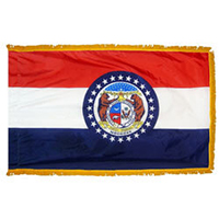 Missouri Fringed Flag with Pole Hem, SMO35PHF