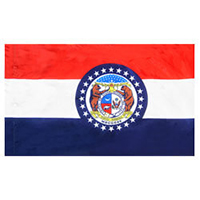 Missouri Flag with Pole Hem