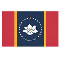 Mississippi Flag with Pole Hem