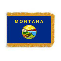 Montana Fringed Flag with Pole Hem