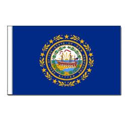 New Hampshire Flag with Pole Hem, FBPP0000011163