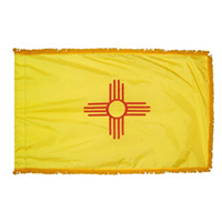 New Mexico Fringed Flag with Pole Hem