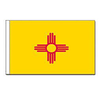 New Mexico Flag with Pole Hem