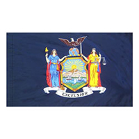 New York Flag with Pole Hem