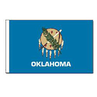 Oklahoma Flag with Pole Hem