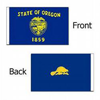 Oregon Flag with Pole Hem