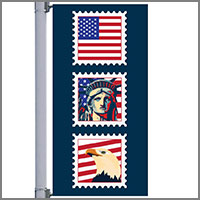 American Patriotic Street Pole Banners