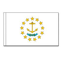 Rhode Island Flag with Pole Hem