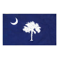 South Carolina Flag with Pole Hem