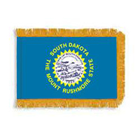 South Dakota Fringed Flag with Pole Hem